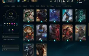 Prata 2 com 60 Champs e 39 Skins ( JG / ADC / MID )
