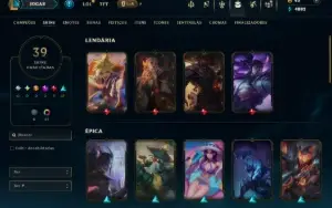 Prata 2 com 60 Champs e 39 Skins ( JG / ADC / MID )