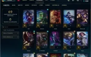 ACC LOL GOLD, SKINS E CHAMPS