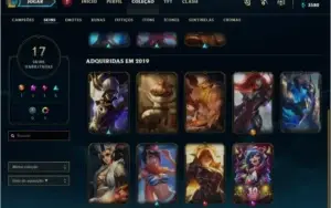 ACC LOL GOLD, SKINS E CHAMPS