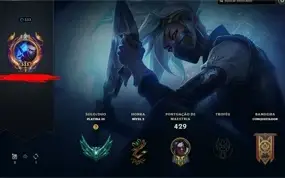 conta lol lvl 533; platina 3; 112 skins.