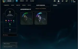 Conta platina 3 baratinha com 6 skins e 32 champs