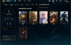 Conta platina 3 baratinha com 6 skins e 32 champs