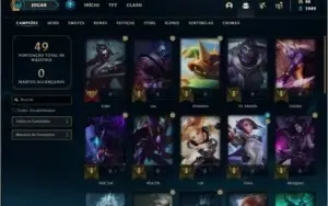 Conta platina 3 baratinha com 6 skins e 32 champs