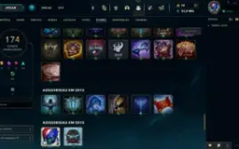 Conta LOL MESTRE criada em 2012 ícones raros / 147 skins
