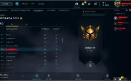 Conta League of Legends c/ elo Ouro IV+skin Mis Fortune rara