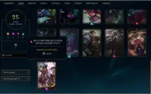 Conta League of Legends c/ elo Ouro IV+skin Mis Fortune rara