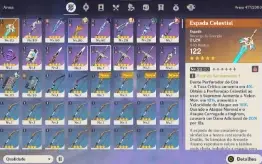 Conta Ar 48 Yelan + Raiden + Mona + Qiqi E Espada Celestial