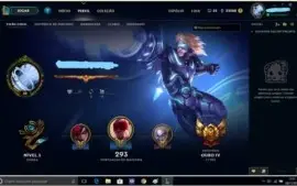 Conta League Of Legends,gold IV, 100 skins,todos os campeões