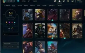 CONTA LOL PLATINA IV BARATA + 68 SKINS