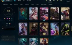CONTA LOL PLATINA IV BARATA + 68 SKINS