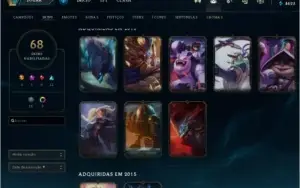 CONTA LOL PLATINA IV BARATA + 68 SKINS
