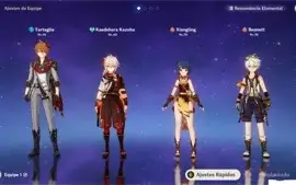 CONTA GENSHIN IMPACT, CHILDE, ZHONGLI, KAZUHA, BENÇÃO