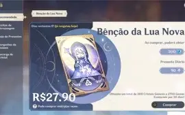 CONTA GENSHIN IMPACT, CHILDE, ZHONGLI, KAZUHA, BENÇÃO