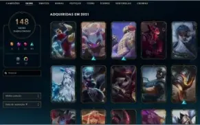 Conta Platina lv 405 + 148 Skins + Todos os campeões