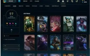 Conta prata 3 com 27 skins e 56 champs