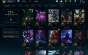 Conta prata 3 com 27 skins e 56 champs