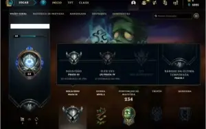 Conta prata 3 com 27 skins e 56 champs