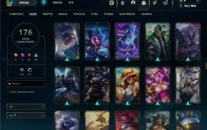 Bronze 4 com 150 Champs e 176 Skins ( Mais de 200 Jogos )