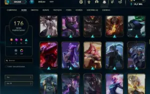Bronze 4 com 150 Champs e 176 Skins ( Mais de 200 Jogos )