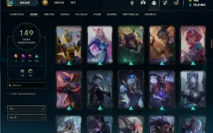 Prata 4 com 150 Champs e 149 Skins ( MAIN ADC / SUP )