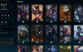 FULL ACESSO LVL 258 - 257 Skins - 163 Champions -2700 RP
