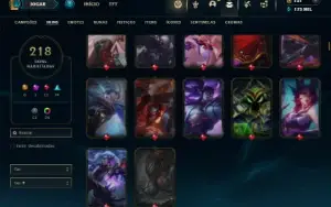 Esmeralda 2 com TODOS os champs e 218 Skins + 9 Vitoriosas