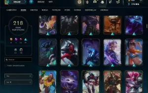 Esmeralda 2 com TODOS os champs e 218 Skins + 9 Vitoriosas