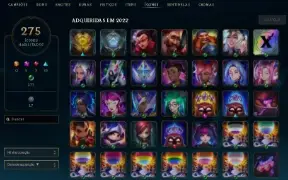 Conta league of legends com quase 180 skins