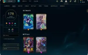 Conta league of legends com quase 180 skins