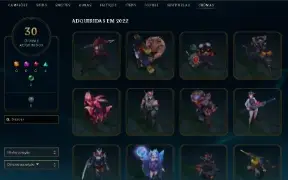 Conta league of legends com quase 180 skins