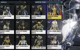 Vendo Conta Waframe MR 16, varios prime, 1k PL