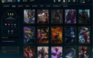 CONTA COM 144 SKINS BOAS, 156 CAMPEÕES, NUNCA BANIDA