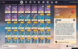 Genshin Impact Conta AR 54 10 T5 HuTao+Homa e +