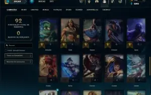 Ferro 1 com 50 Champs e 29 Skins + 2800 RP