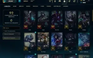 Ferro 1 com 50 Champs e 29 Skins + 2800 RP