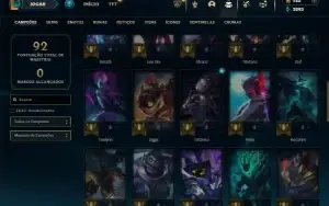 Ferro 1 com 50 Champs e 29 Skins + 2800 RP