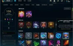 Conta de League of Legends