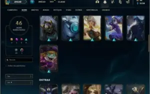 Conta Unranked com 46 Skins e 93 Champs