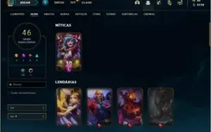 Conta Unranked com 46 Skins e 93 Champs