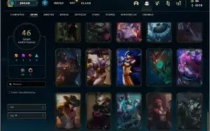 Conta Unranked com 46 Skins e 93 Champs