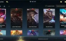 Conta Wild Rift 12 skins lendárias