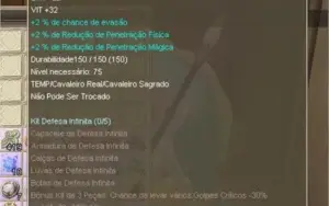 Templário level 75 - Pega 11k de DEF (sem buff de profeta)