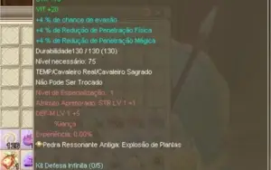 Templário level 75 - Pega 11k de DEF (sem buff de profeta)