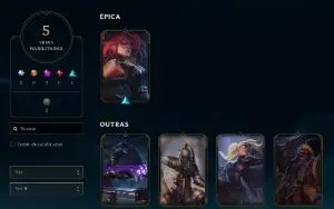 Conta Handlevel Nv 33 / 5 Skins / 24 Campeões / Full Acesso