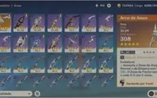 GENSHIN IMPACT - DILUC + JEAN + VENTI + BOW 5* ARCO AMOS