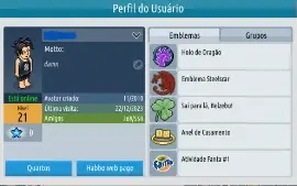 Conta habbo de 2010, 80 emblemas, 150 mobis, 11 pets