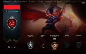 conta de lol prata 2 elo passado gold 5