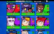 Conta de Brawl Stars 33k de troféus e 61/64 brawlers