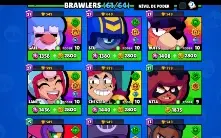 Conta de Brawl Stars 33k de troféus e 61/64 brawlers